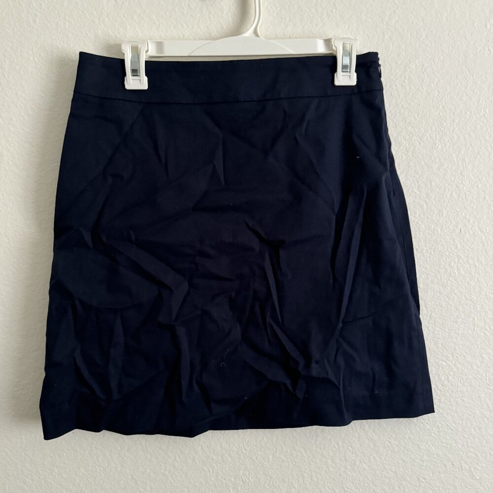 Ann Taylor Factor Petite Pencil Skirt Size 6 Petite Navy